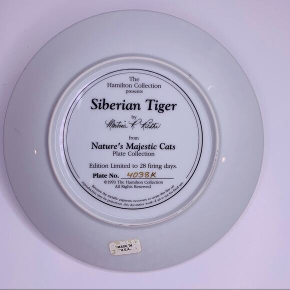 Siberian Tiger The Hamilton Collection Richter - Picture 7 of 7